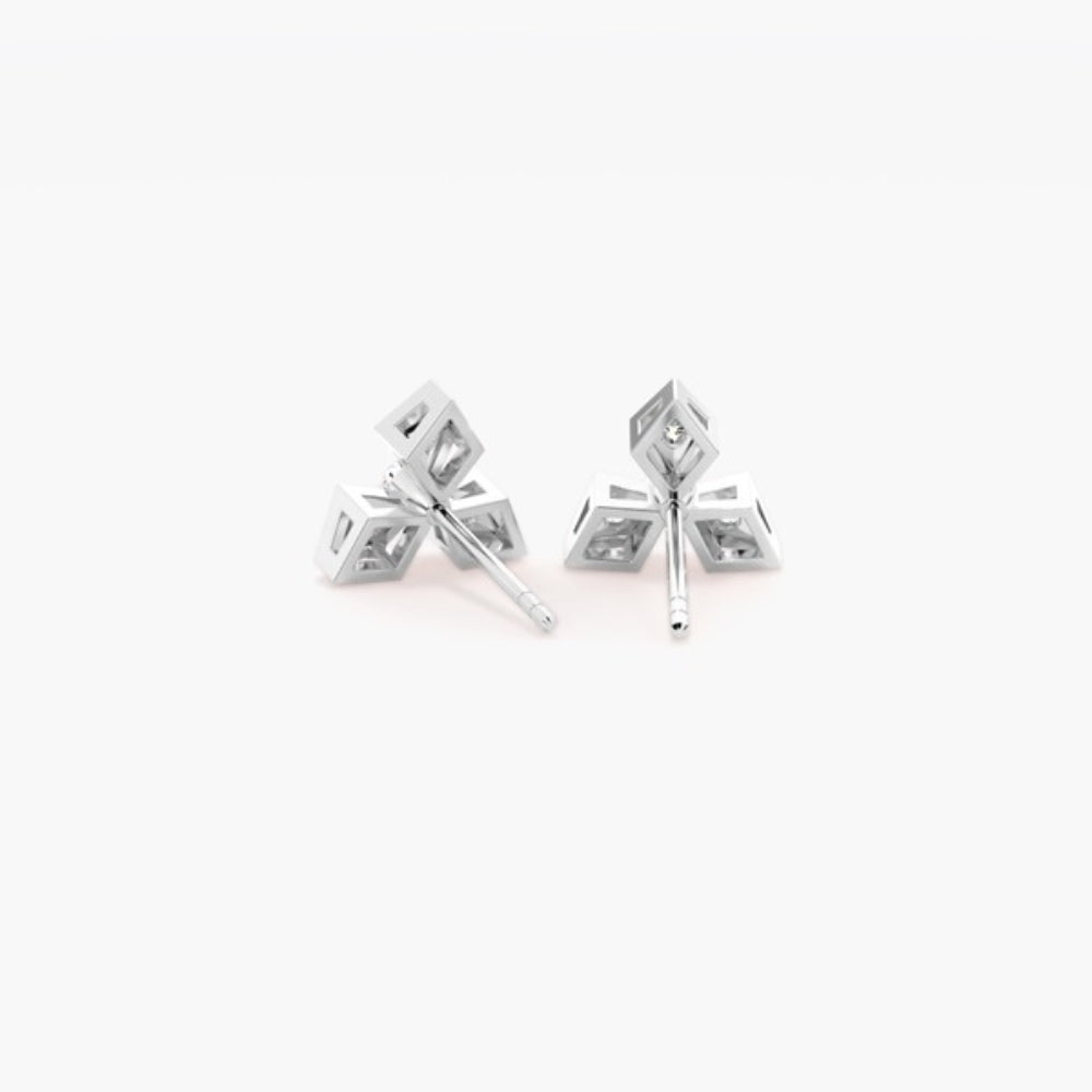Round Cut Moissanite Women Stud Earring