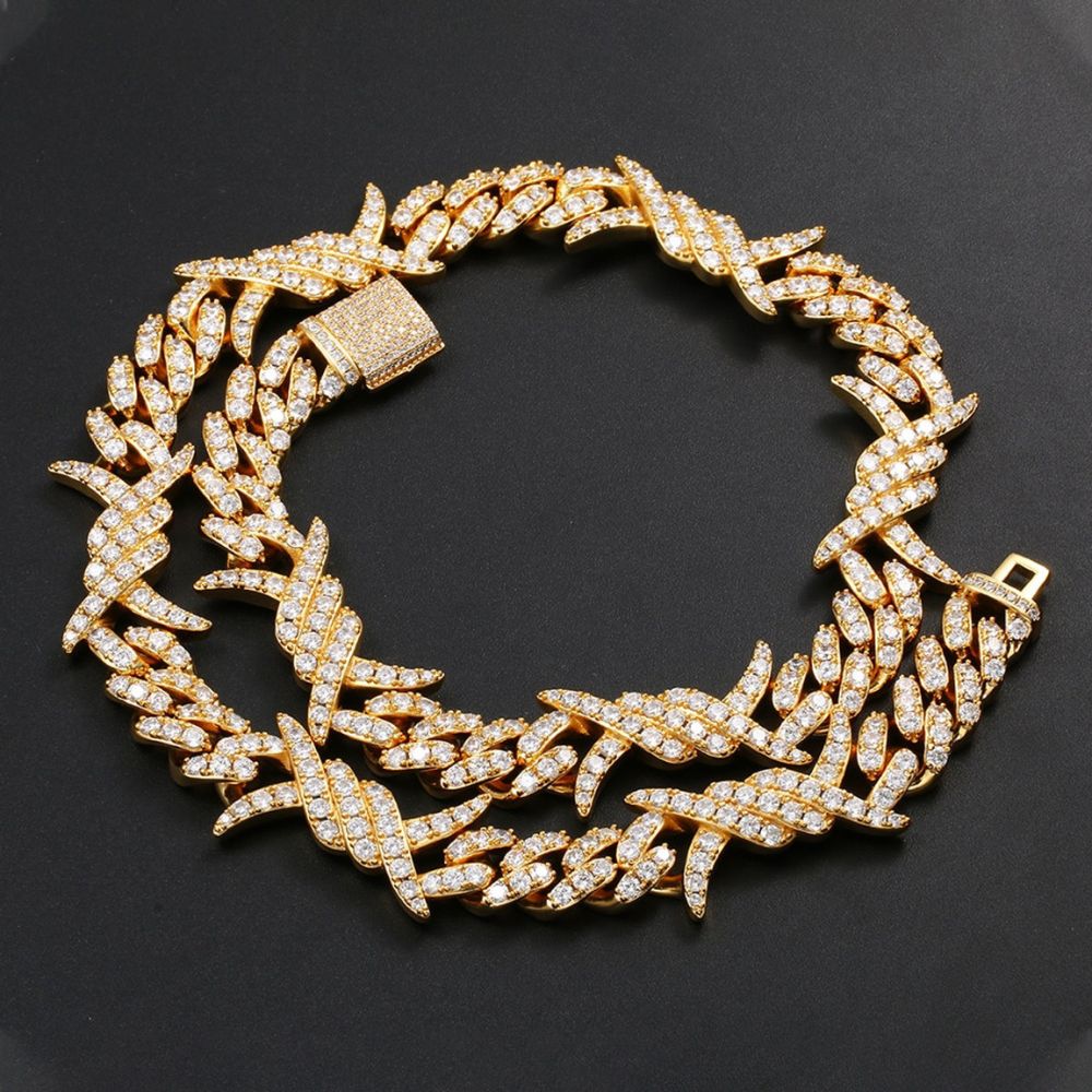 Men's Wear Round Cut Lab Grown Diamond Iced Out Chain