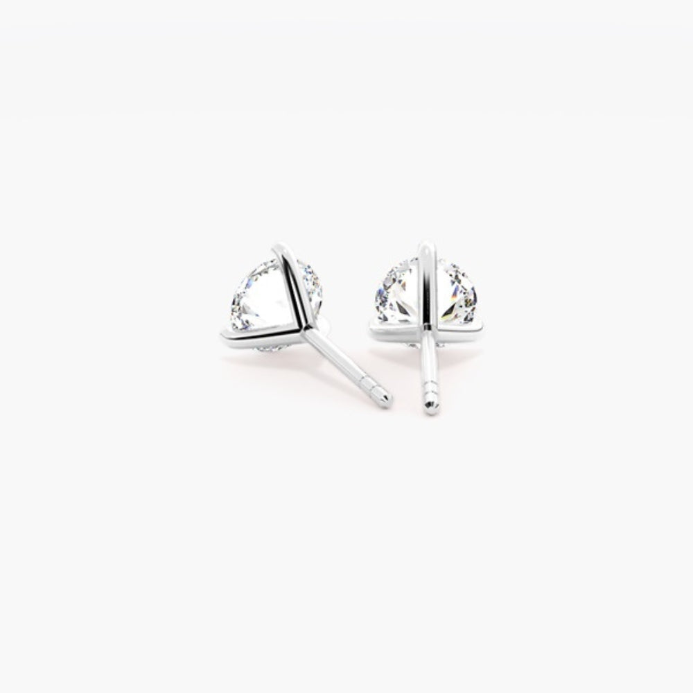 Round Cut Moissanite Solitaire Women Stud Earring