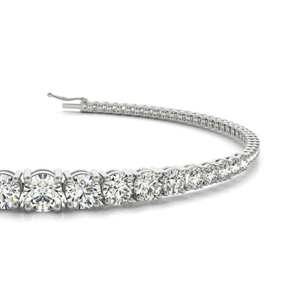 Round Cut Moissanite Tennis Women's Bracelet