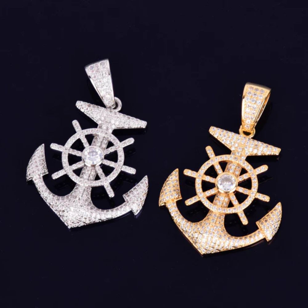 lab Grown Diamond Round Cut Iced Out Hip Hop Pendant