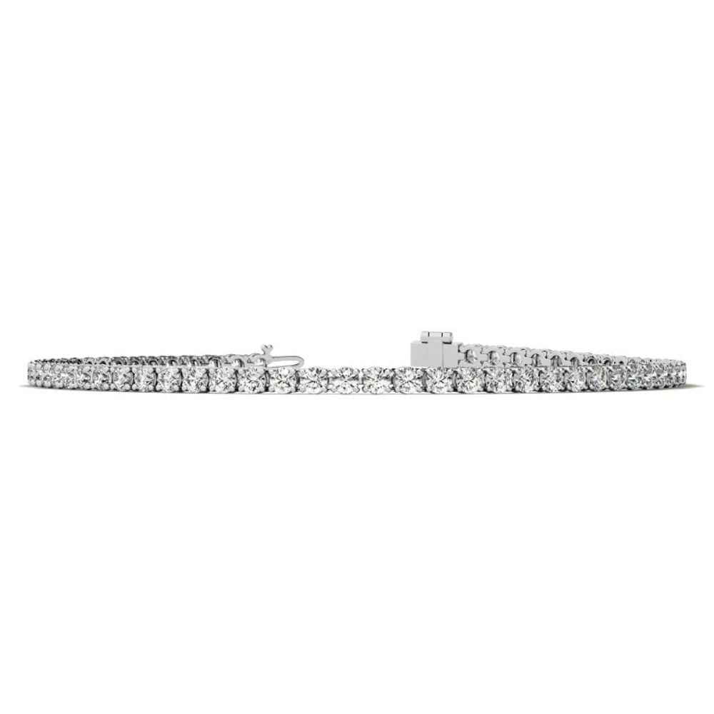 Round Cut Moissanite Bracelet For Anniversary Gift