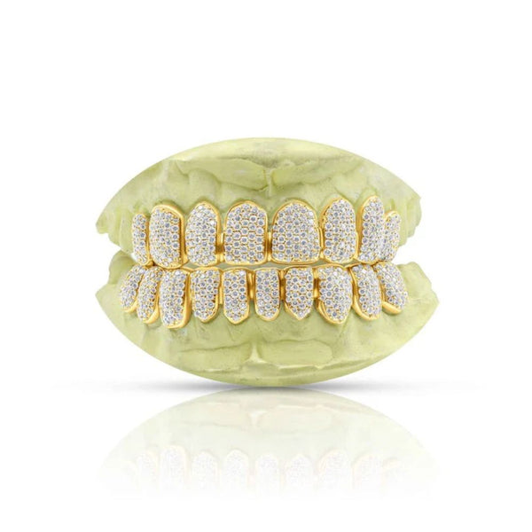 8 On 8 Moissanite Iced Out Grillz For Men