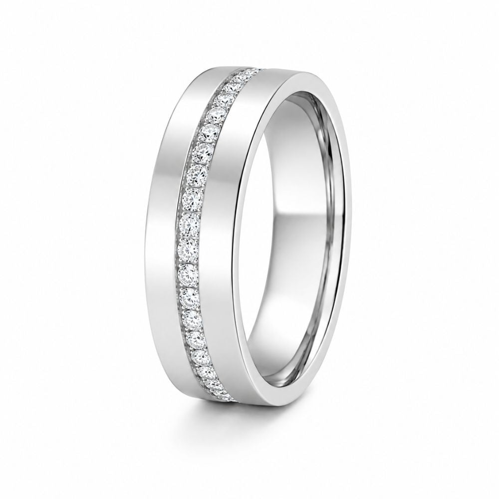 Lab Grown Diamond Round Cut Pave Set Band For Him