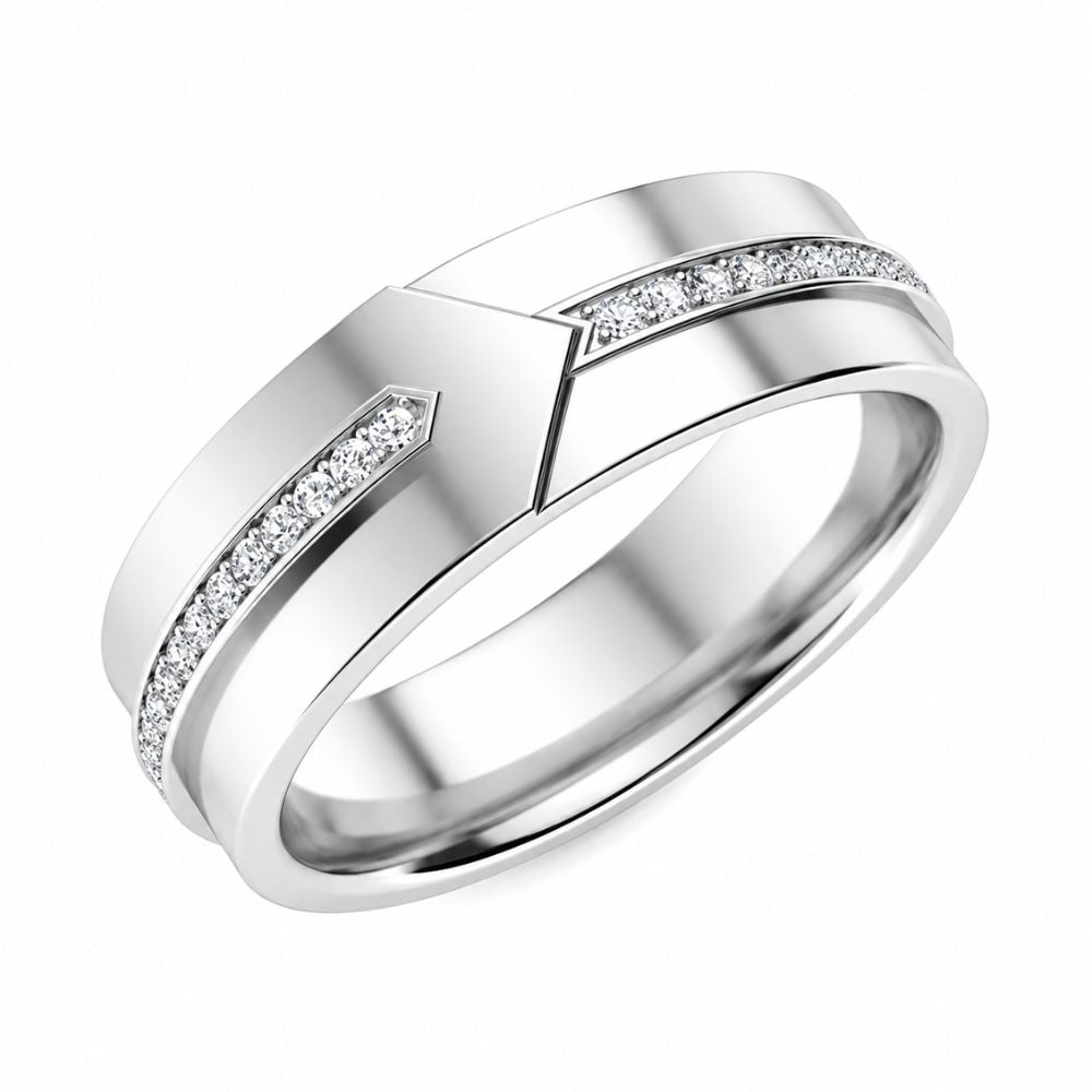 Lab Grown Diamond Round Cut Pave Set Wedding Band