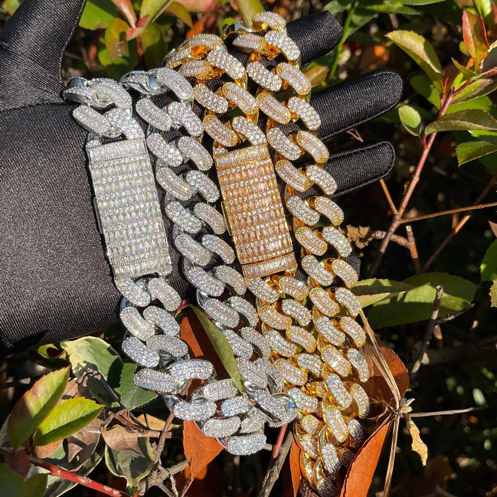 Baguette Cut Lab Grown Diamond Men's Cuban Link Chain