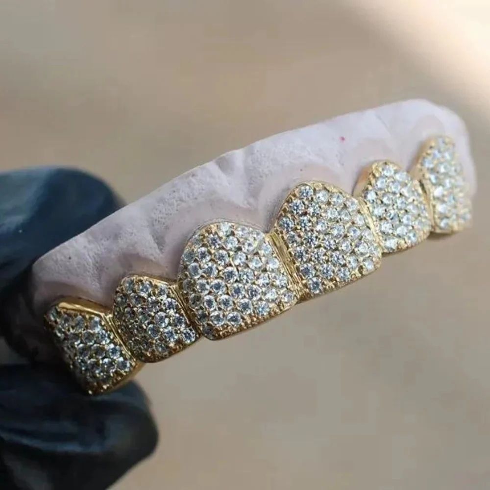 Iced Out Moissanite Hip Hop Grillz For Him