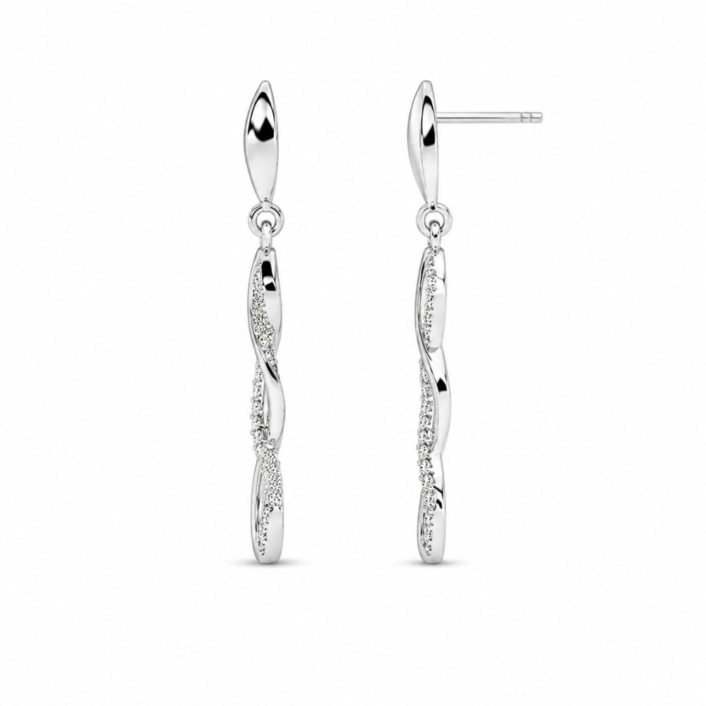 Round Cut Moissanite Classic Drop Dangle Earrings