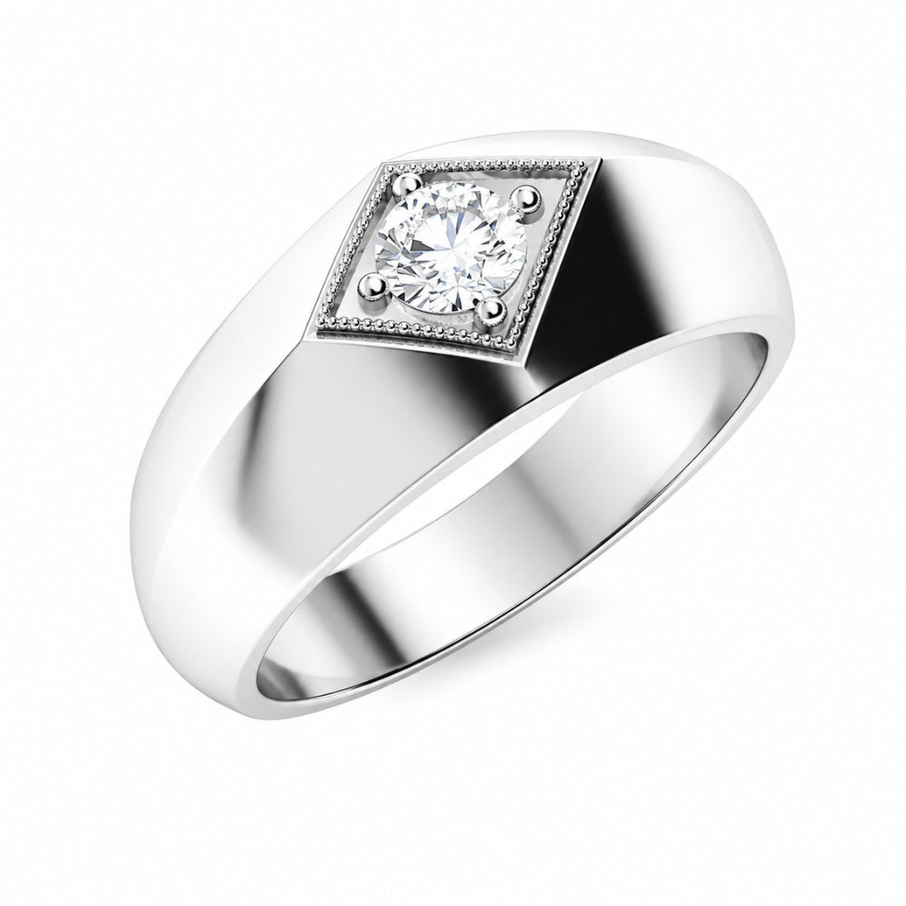 Round Cut Lab Grown Diamond Solitaire Engagement Ring