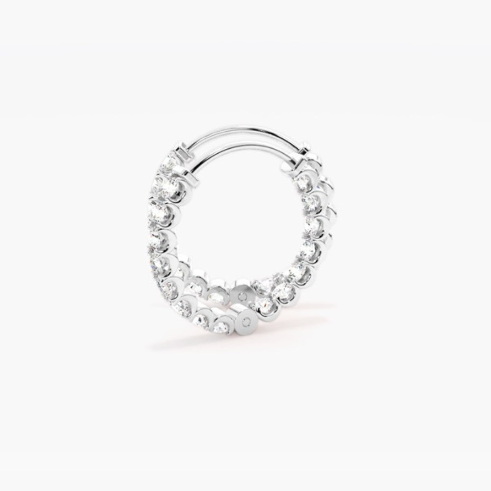 Moissanite Round Cut Elegant Women's Hoop Earrings