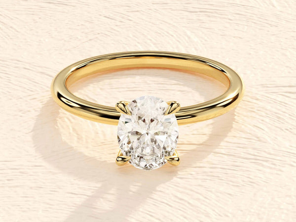 Basket Set Solitaire Ring