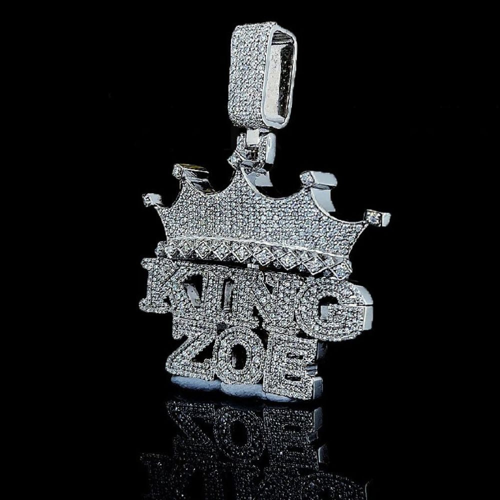 Iced Out Moissanite Diamond King Zoe Hip Hop Pendant