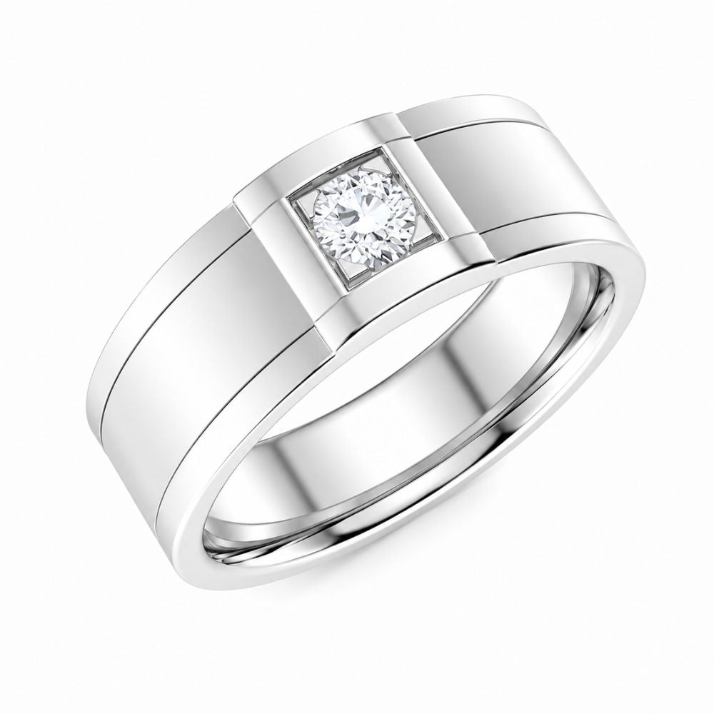 Lab Grown Diamond Round Cut Men's Wedding Band