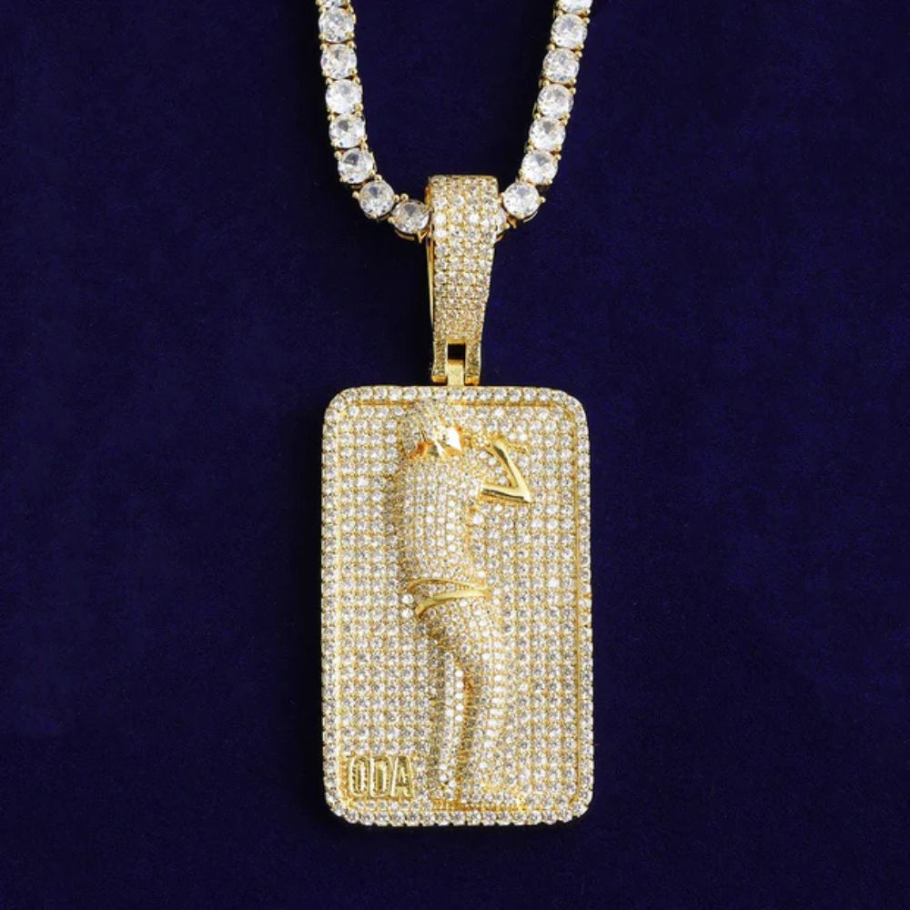Round Cut Lab Grown Diamond Hip Hop Pendant For Men