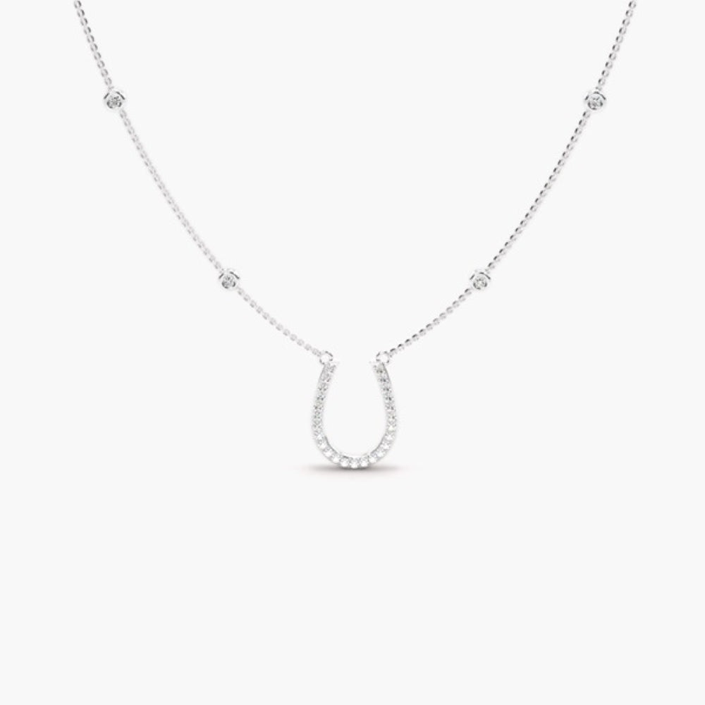 Round Cut Moissanite Pave Set Pendant