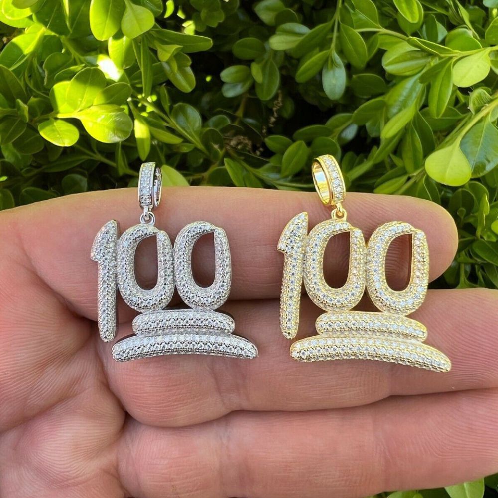 100 Emoji Iced Out Moissanite Customized Hip Hop Pendant