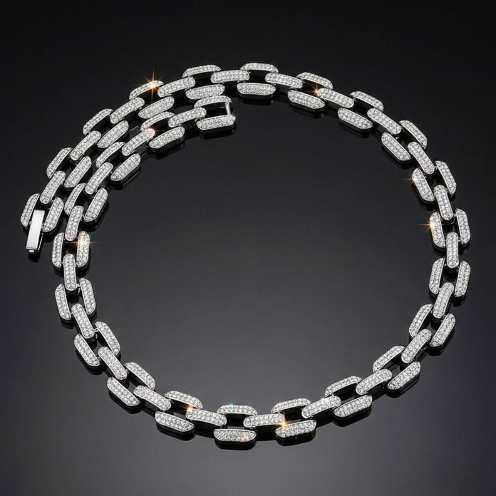 Round Cut Moissanite Iced Out Classic Hip Hop Chain