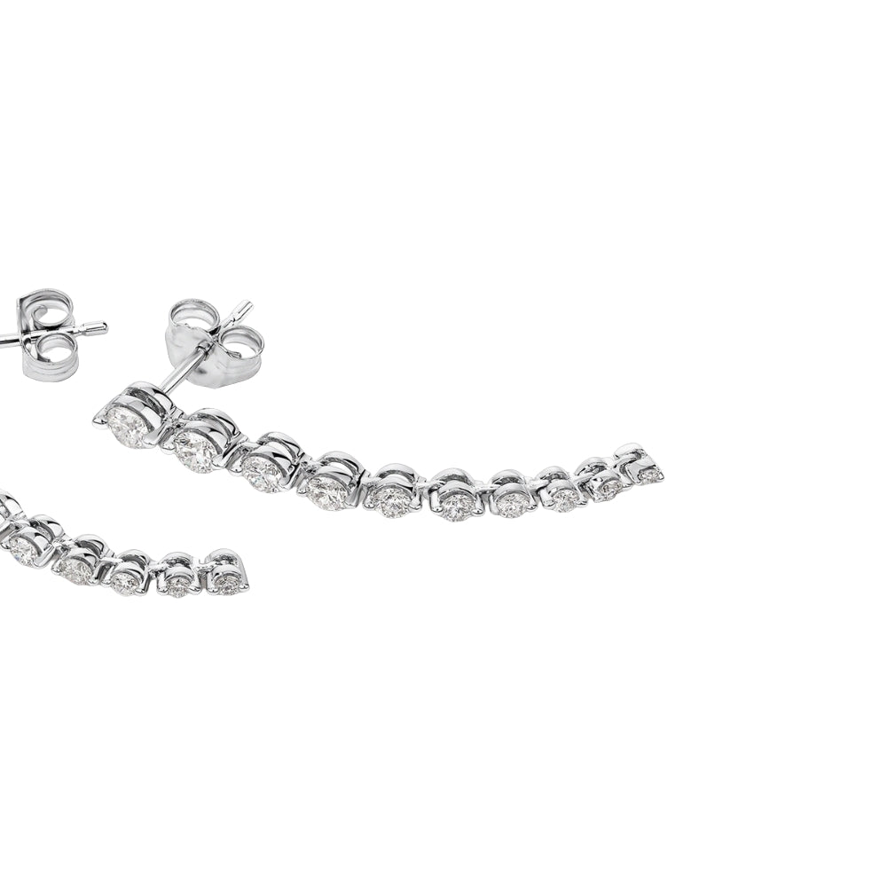 Moissanite Round Cut Drop Dangle Earrings For Her