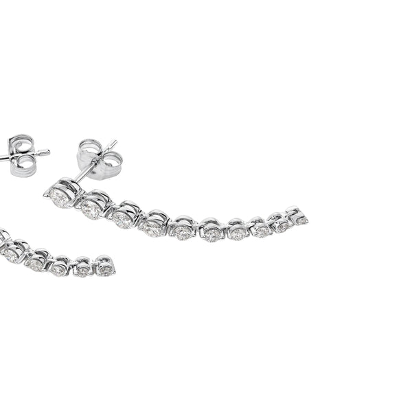 Moissanite Round Cut Drop Dangle Earrings For Her