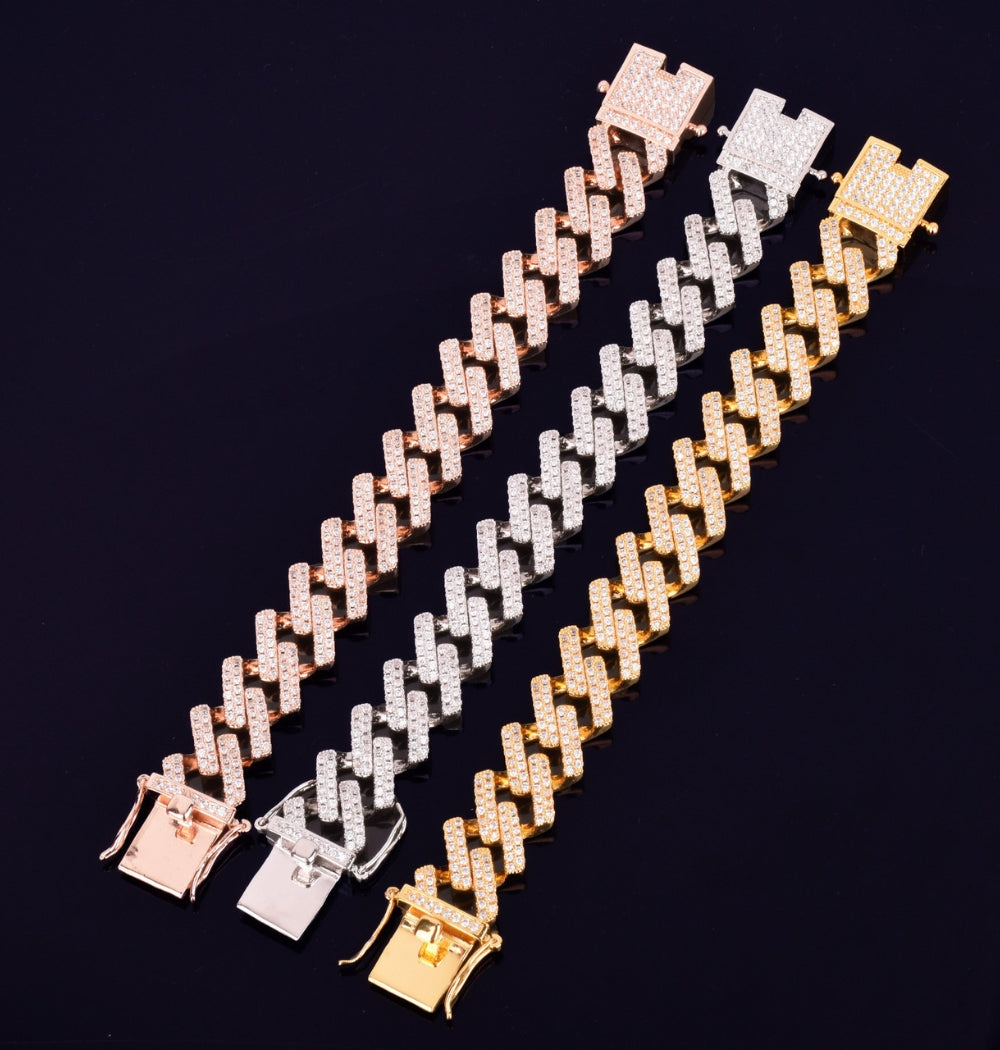 VVS1 Moissanite Luxury Hip Hop Bracelet For Men's