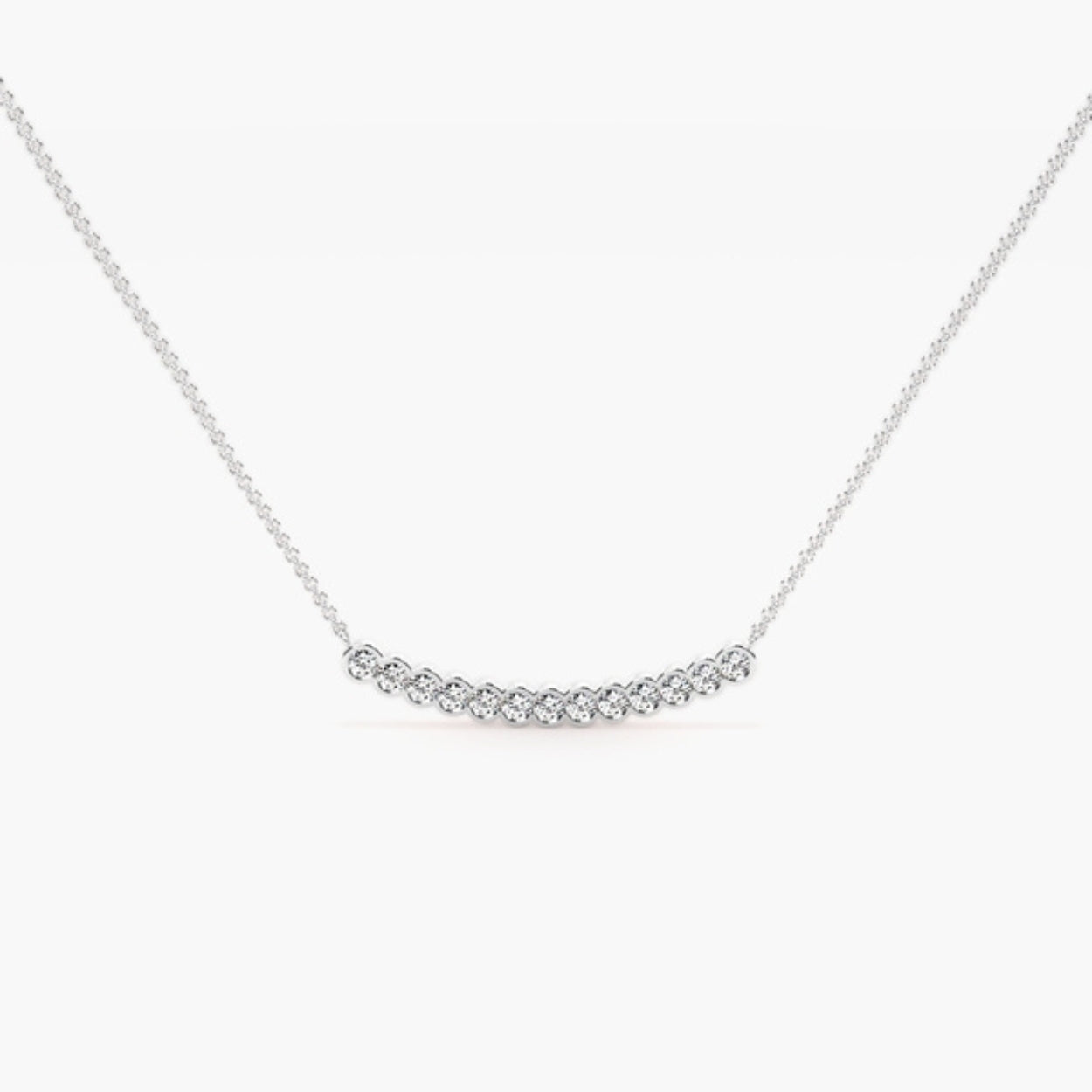 VVS1 Moissanite Round Cut Bezel Set Pendant
