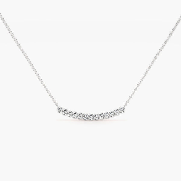 VVS1 Moissanite Round Cut Bezel Set Pendant