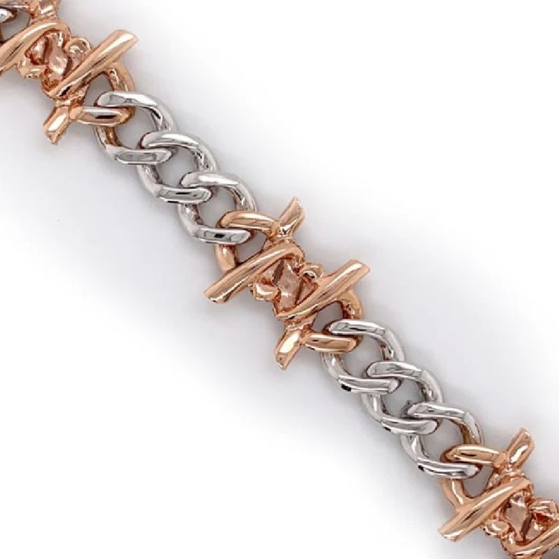 Iced Out Moissanite Barb Wire Hip Hop Bracelet