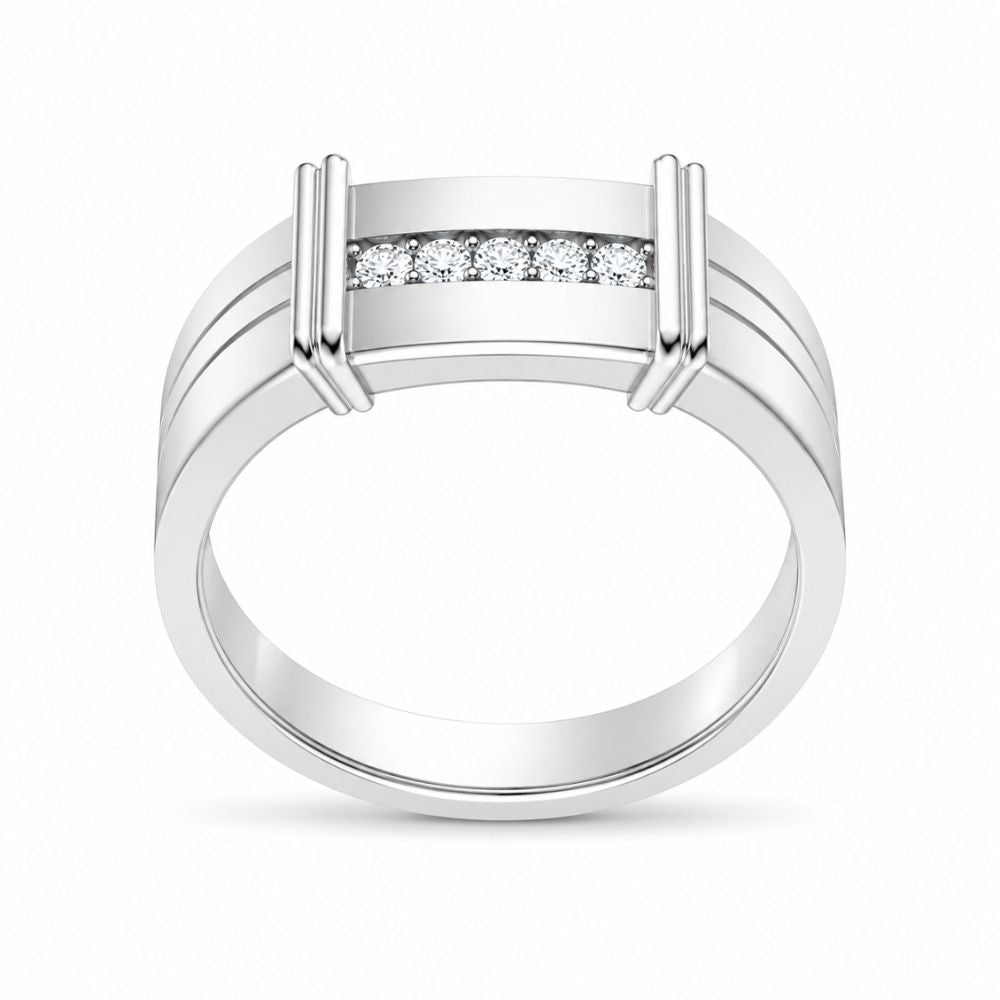 Lab Grown Diamond Round Cut Pave Set Classic Wedding Band