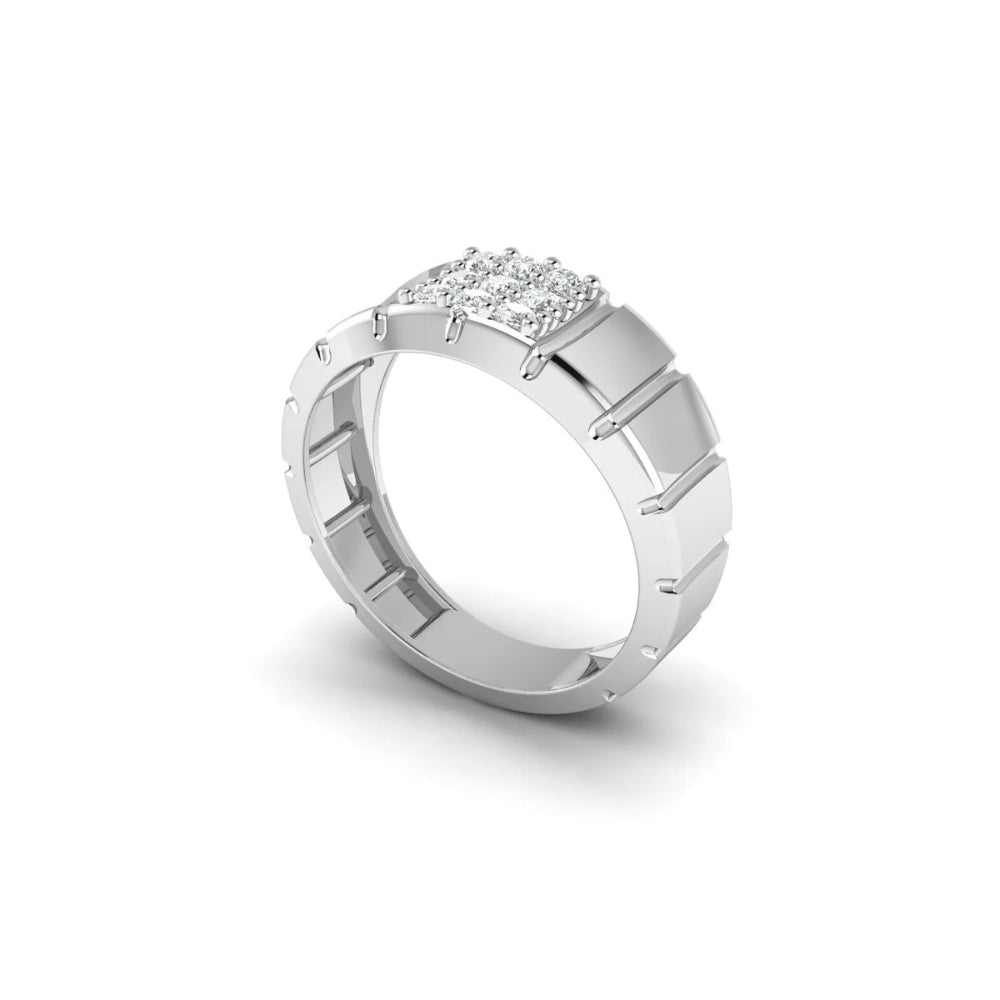 Round Cut Lab Grown Diamond Pave Set Classic Engagement Ring