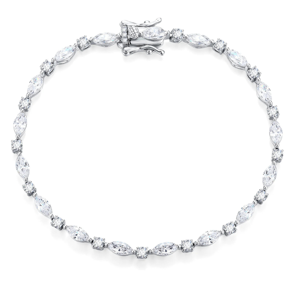Marquise & Round Cut Moissanite Women's Tennis Bracelet