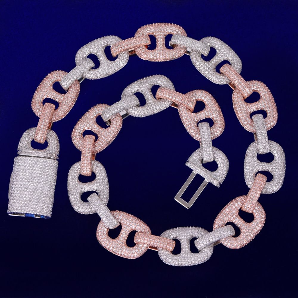 Round Cut Lab Grown Diamond Flooded Iced Out Chain