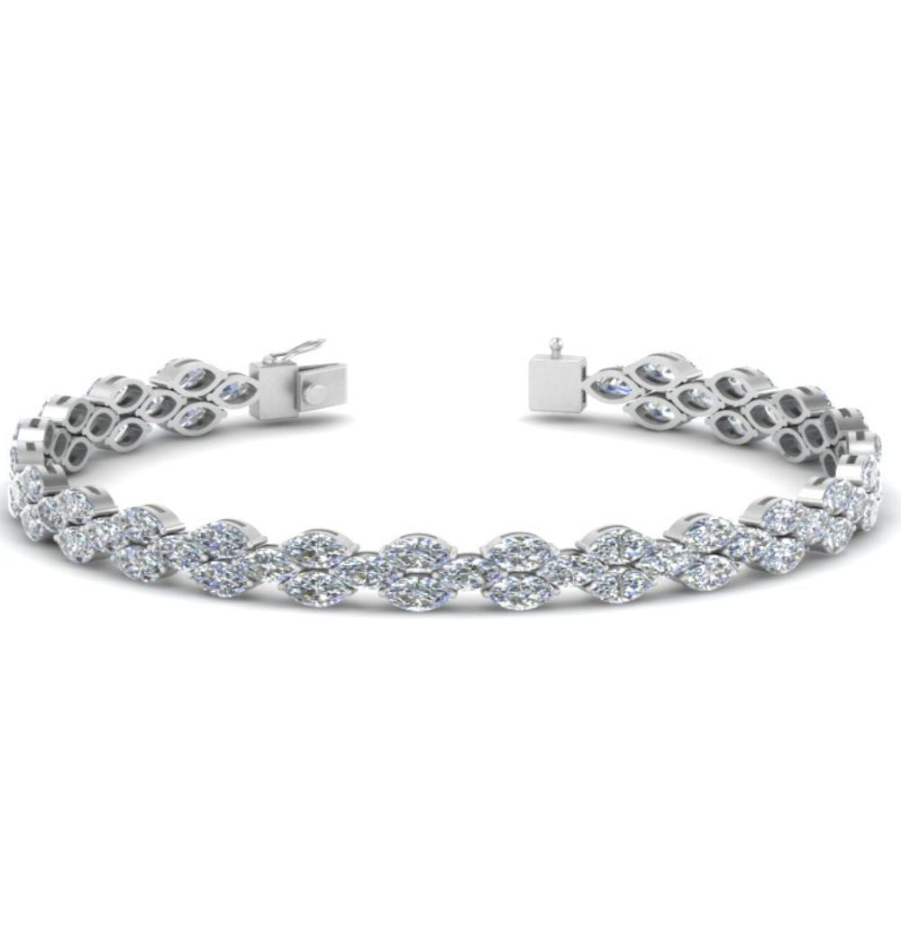 Marquise Cut Moissanite Classic Bracelet For Her
