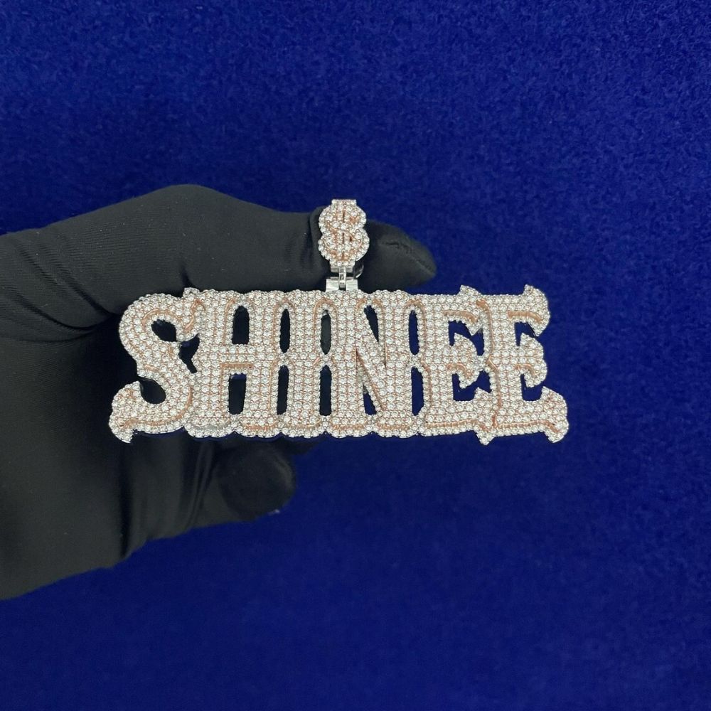 Iced Out Moissanite Custom Name Hip Hop Pendant