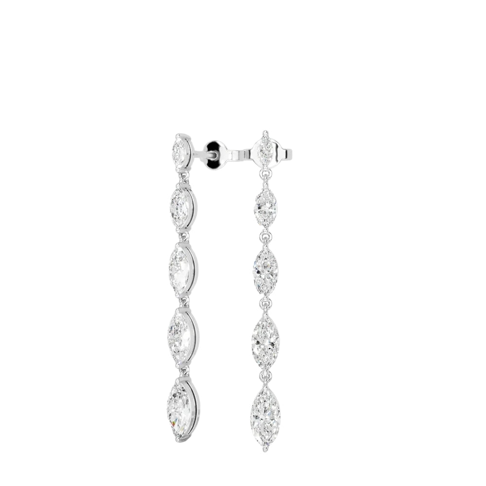 VVS1 Moissanite Marquise Cut Drop Dangle Earrings For Her