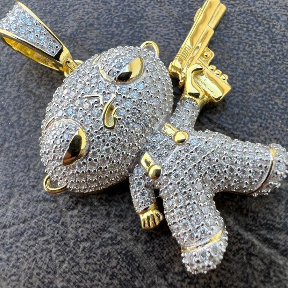 Iced Out VVS1 Moissanite Rapper Style Hip Hop Pendant