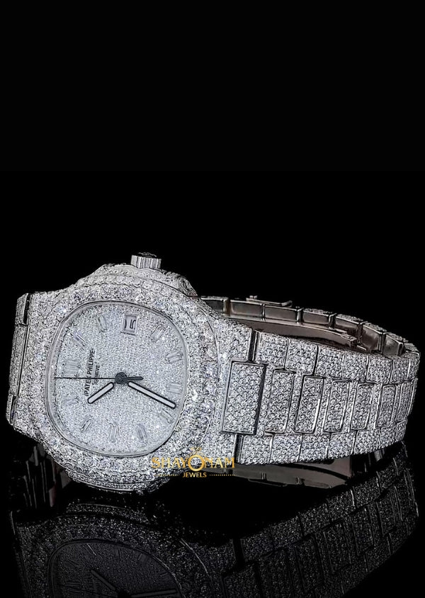 VVS1 Moissanite Diamond Iced Out Luxury Wrist Watch For Him