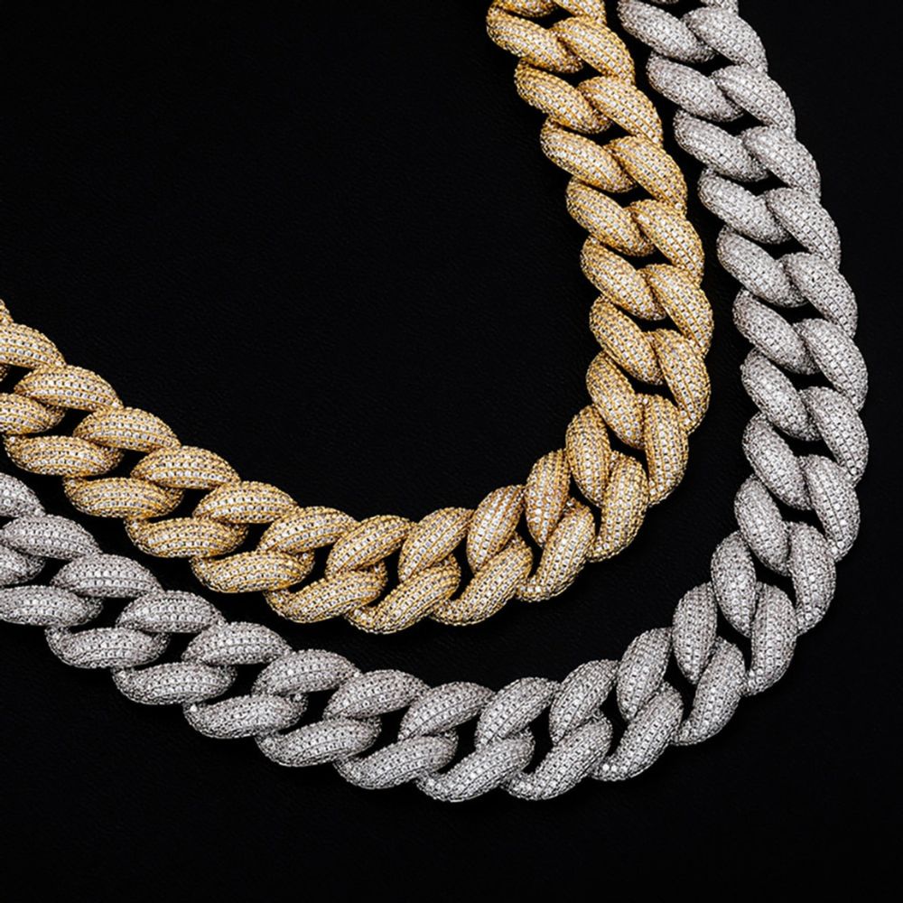Lab Grown Diamond Round Cut Iced Out Men's Chain