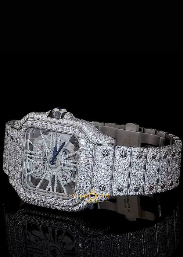 Moissanite Diamond Skeleton Iced Out Hip Hop Watch