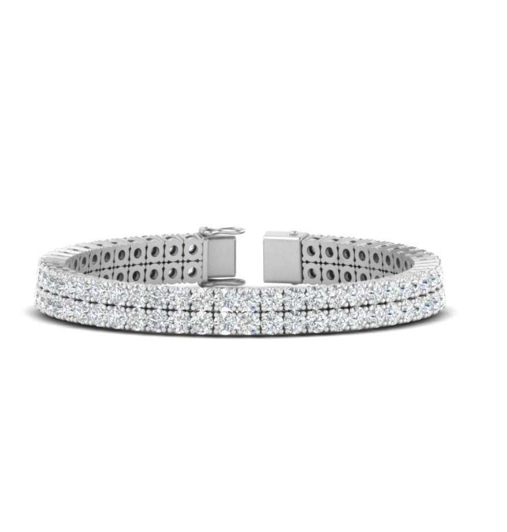 Moissanite Round Cut Tennis Bracelet For Women