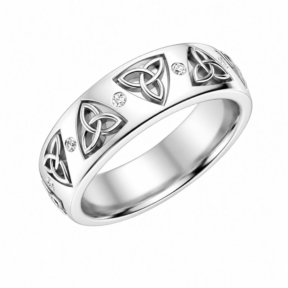 Round Cut Lab Grown Diamond Classic Wedding Band For Men