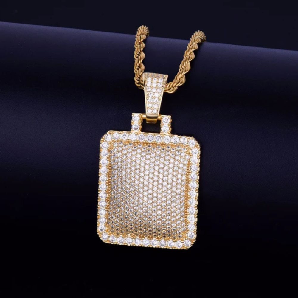 Lab Grown Diamond Round Cut Micro Pave Pendant