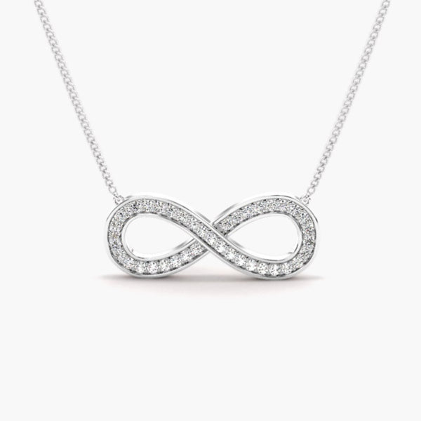 Colorless Moissanite Round Cut Pave Set Pendant