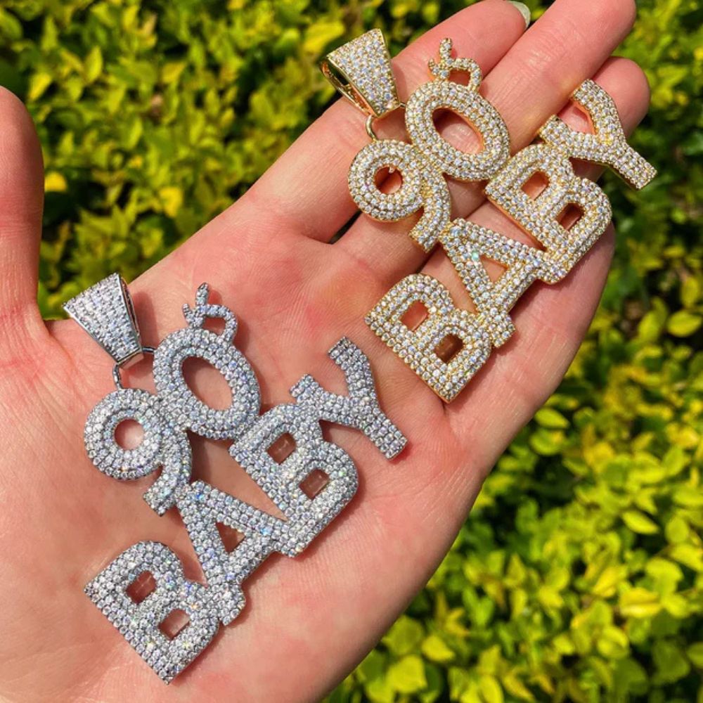 Lab Grown Diamond Round Cut Hip Hop Pendant