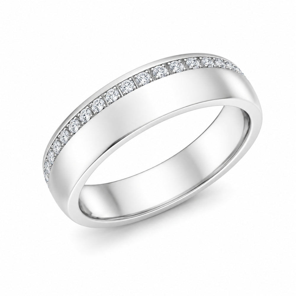Round Cut Pave Set Lab Grown Diamond Promise Band