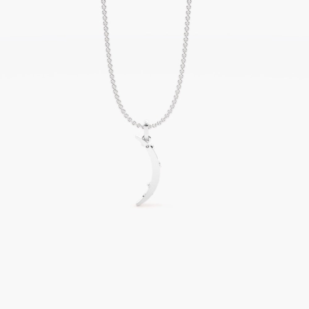 Round Cut Moissanite Pave Set Pendant