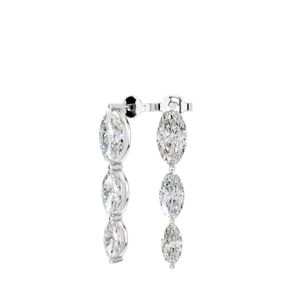 Marquise Cut Moissanite Classic Women's Drop Dangle Earrings