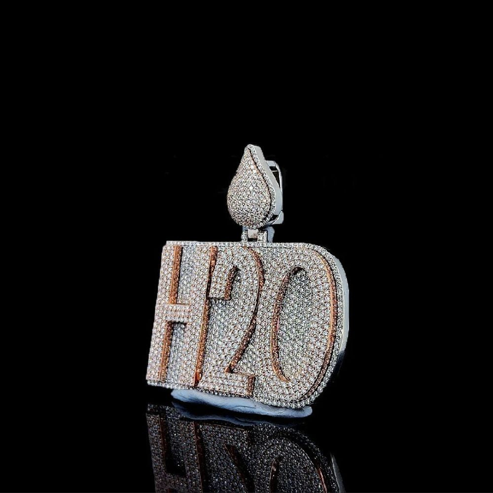 H2O Iced Out Moissanite Diamond Hip Hop Pendant