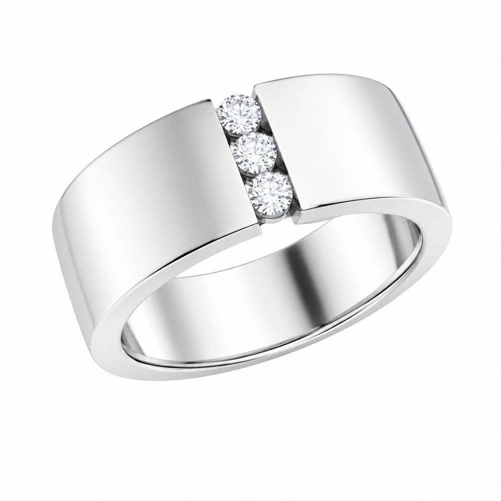 Lab Grown Diamond Round Cut Channel Set Wedding Band