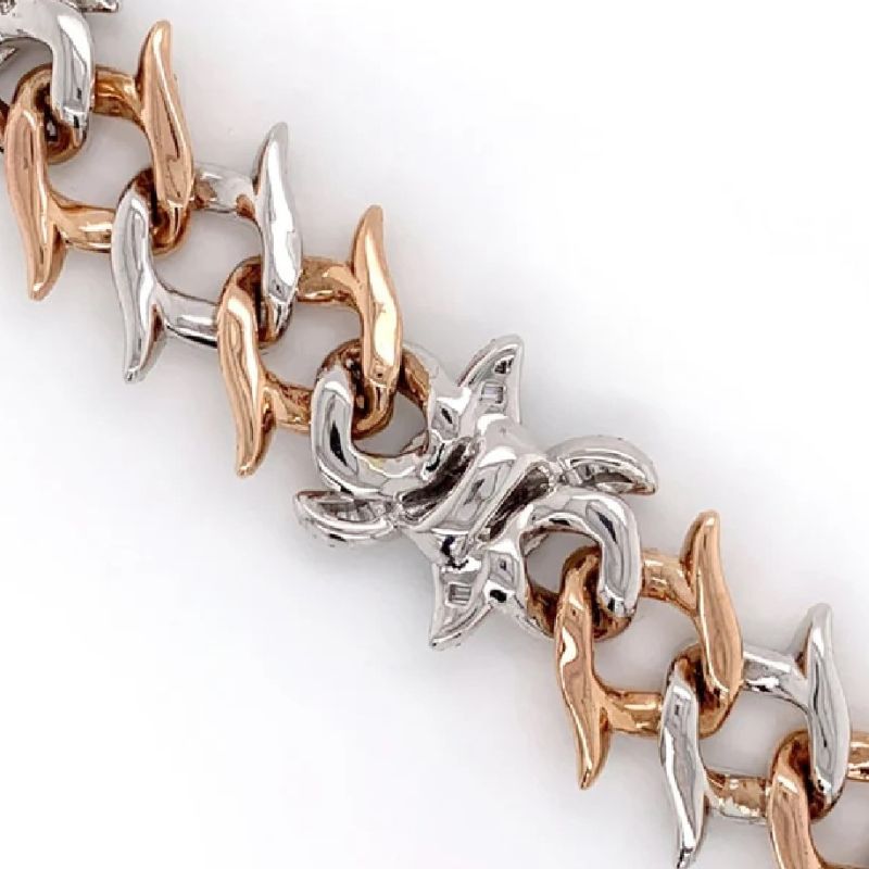 Moissanite Baguette Cut Barb Wire Hip Hop Bracelet