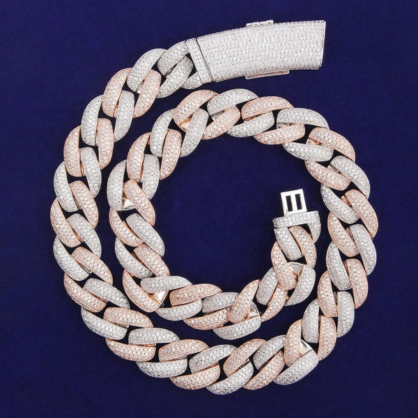 Lab Grown Diamond Round Cut Classic Cuban Link Chain